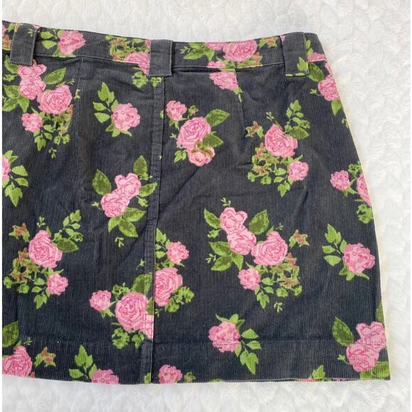 Wild Fable Black Floral High-Rise Cord Mini Skirt - 12 NWT - Picture 12 of 14